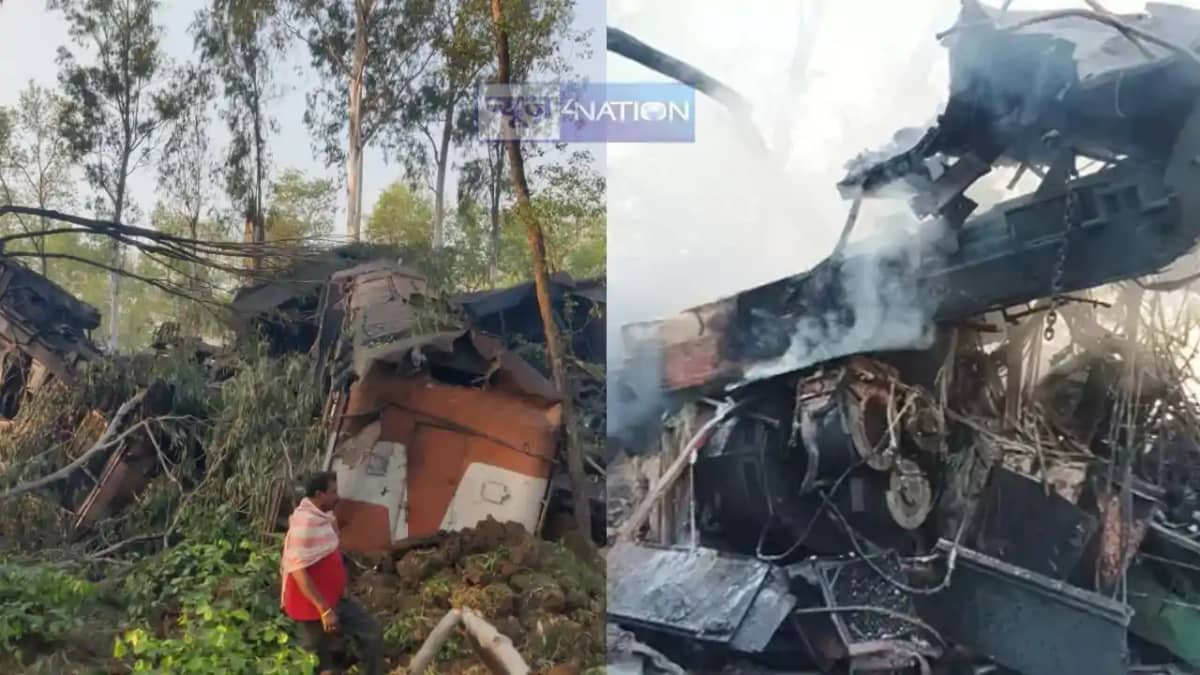 Train Accident in sahibganj Train Accident in sahibganj