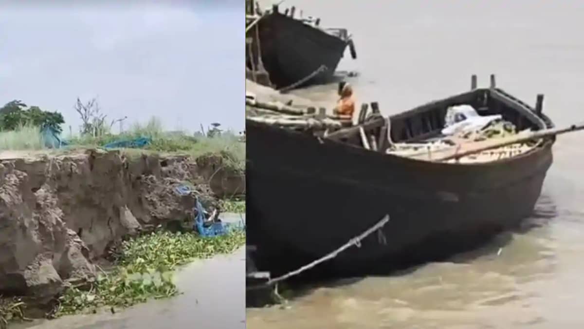 Bhagalpur Villagers Build Boats as Ganga Water Level Rises Bhagalpur Villagers Build Boats as Ganga Water Level Rises