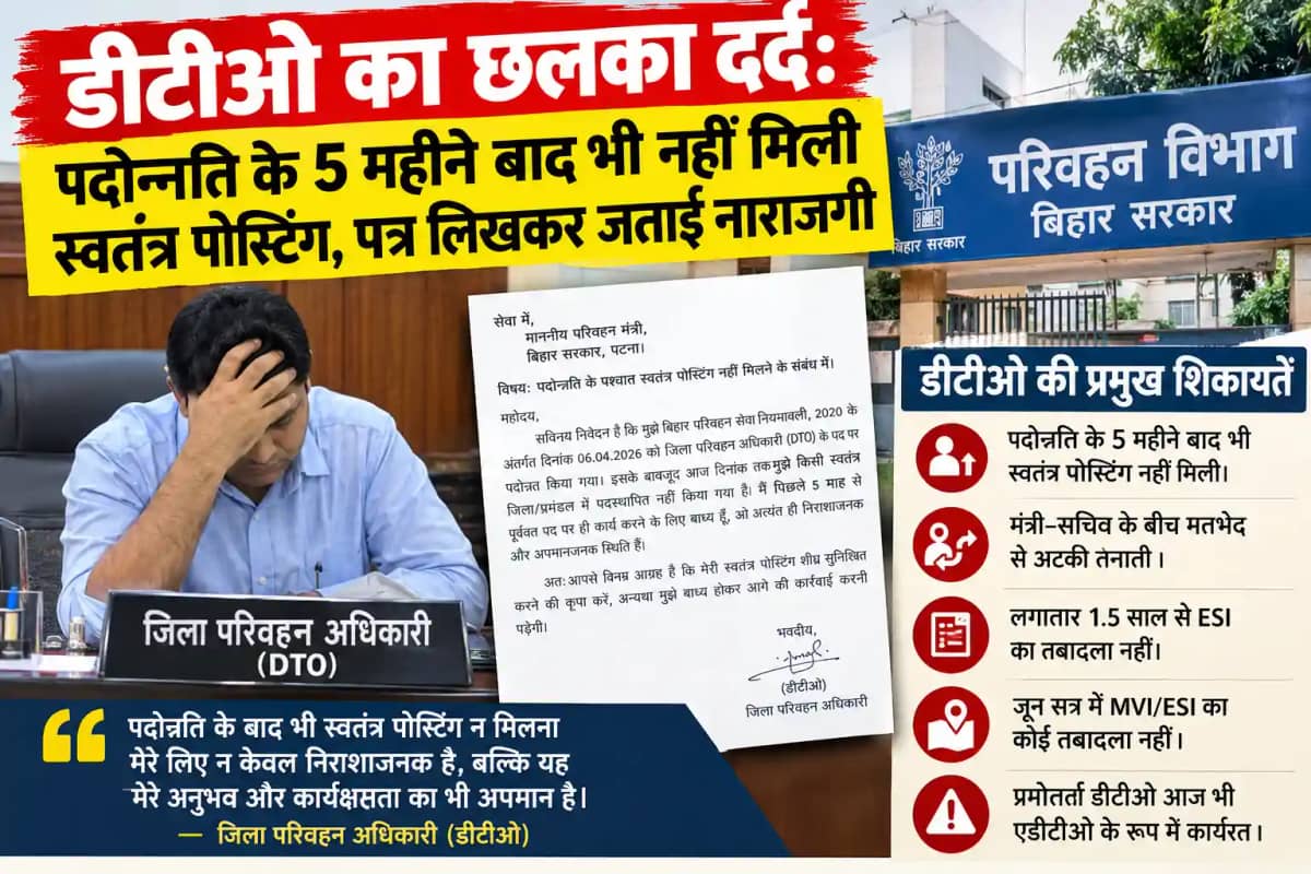 Bihar Transport Department Promotion Posting Issue Bihar Transport Department Promotion Posting Issue