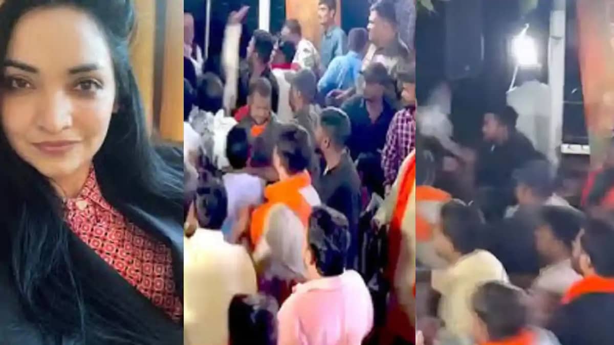 Pushpam Priya BJP Supporters Clash Pushpam Priya BJP Supporters Clash