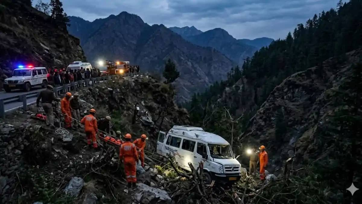 कुल्लू के बंजार में भीषण सड़क हादसा, खाई में गिरी पर्यटकों क कुल्लू के बंजार में भीषण सड़क हादसा, खाई में गिरी पर्यटकों क