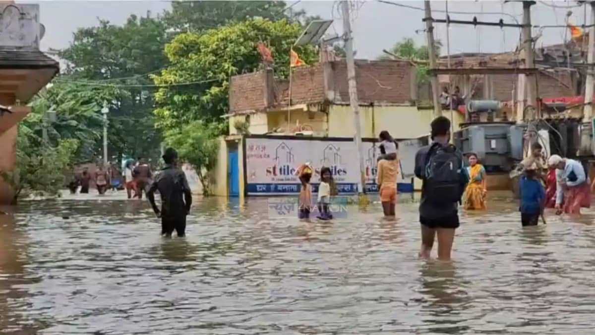 Ganga Gandak Fury Sonpur Sabalpur Diara Submerged in Flood Ganga Gandak Fury Sonpur Sabalpur Diara Submerged in Flood