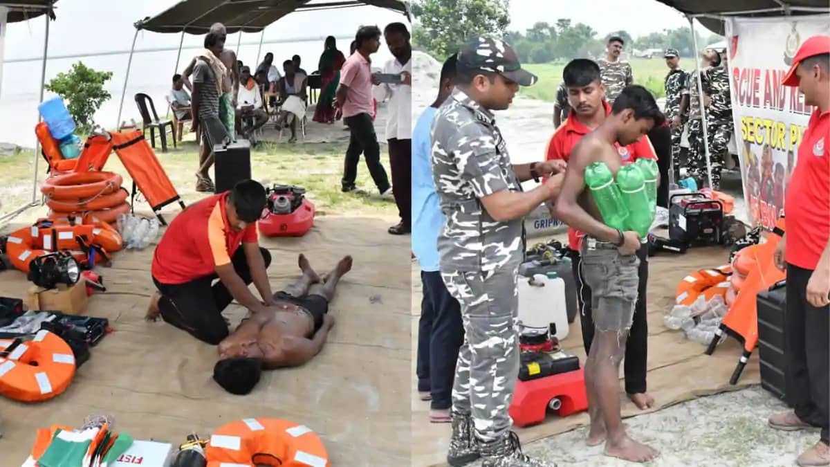 आगामी बाढ़ को लेकर अलर्ट: कोसी तटबंध पर एसएसबी ने किया आपदा आगामी बाढ़ को लेकर अलर्ट: कोसी तटबंध पर एसएसबी ने किया आपदा