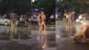 si dilshad regulates traffic barefoot in rain si dilshad regulates traffic barefoot in rain