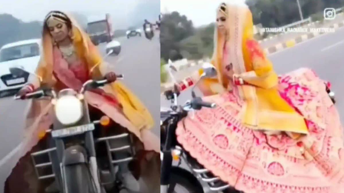 दुल्हन ने बुलेट पर सवार होकर किया ऐसा काण्ड ... अब ताबड़तोड़ त दुल्हन ने बुलेट पर सवार होकर किया ऐसा काण्ड ... अब ताबड़तोड़ त