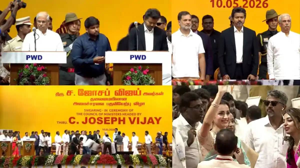 Joseph Vijay Sworn in as 9th Tamil Nadu CM Cabinet Takes Oat Joseph Vijay Sworn in as 9th Tamil Nadu CM Cabinet Takes Oat