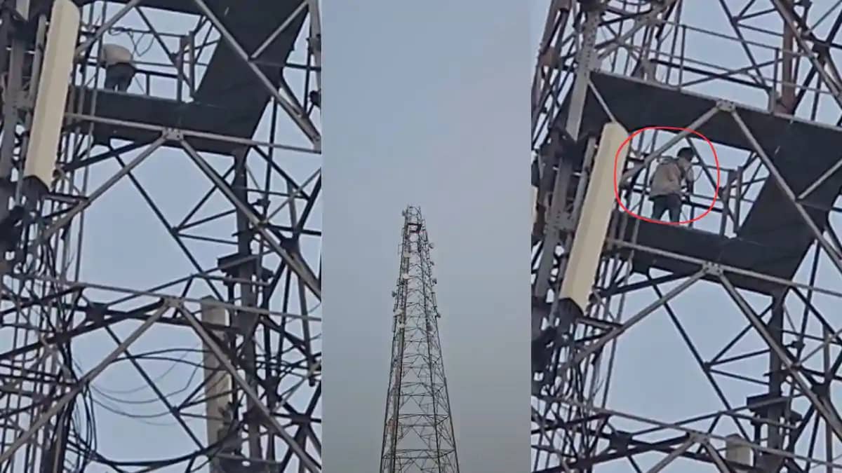 Wife Left for Mayka Man Climbs Tower in Motihari Drama Wife Left for Mayka Man Climbs Tower in Motihari Drama