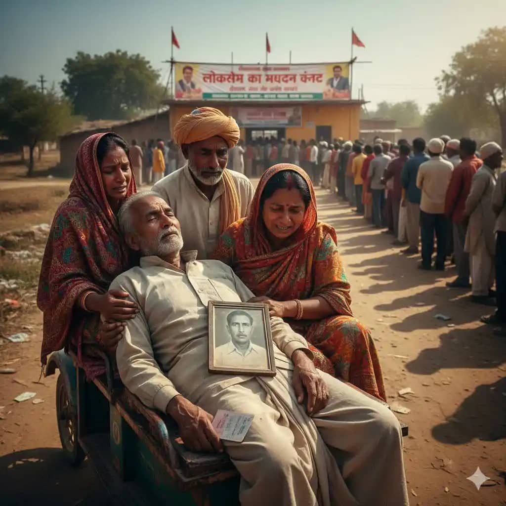 वोट देने जा रहे 95 साल के बुजुर्ग की रास्ते में हार्ट अटैक स वोट देने जा रहे 95 साल के बुजुर्ग की रास्ते में हार्ट अटैक स