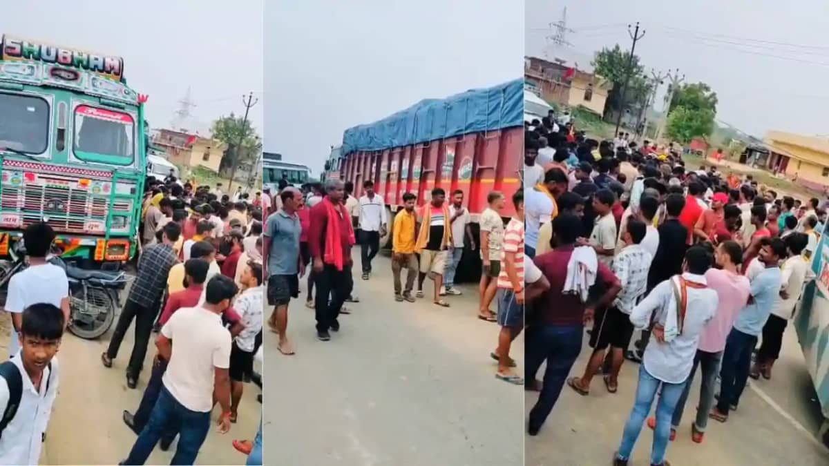 Bihar News : भोजपुर में तेज रफ्तार ट्रक ने बाइक को रौंदा, वा Bihar News : भोजपुर में तेज रफ्तार ट्रक ने बाइक को रौंदा, वा