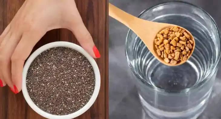 मेथी और चिया सीड्स मेथी और चिया सीड्स