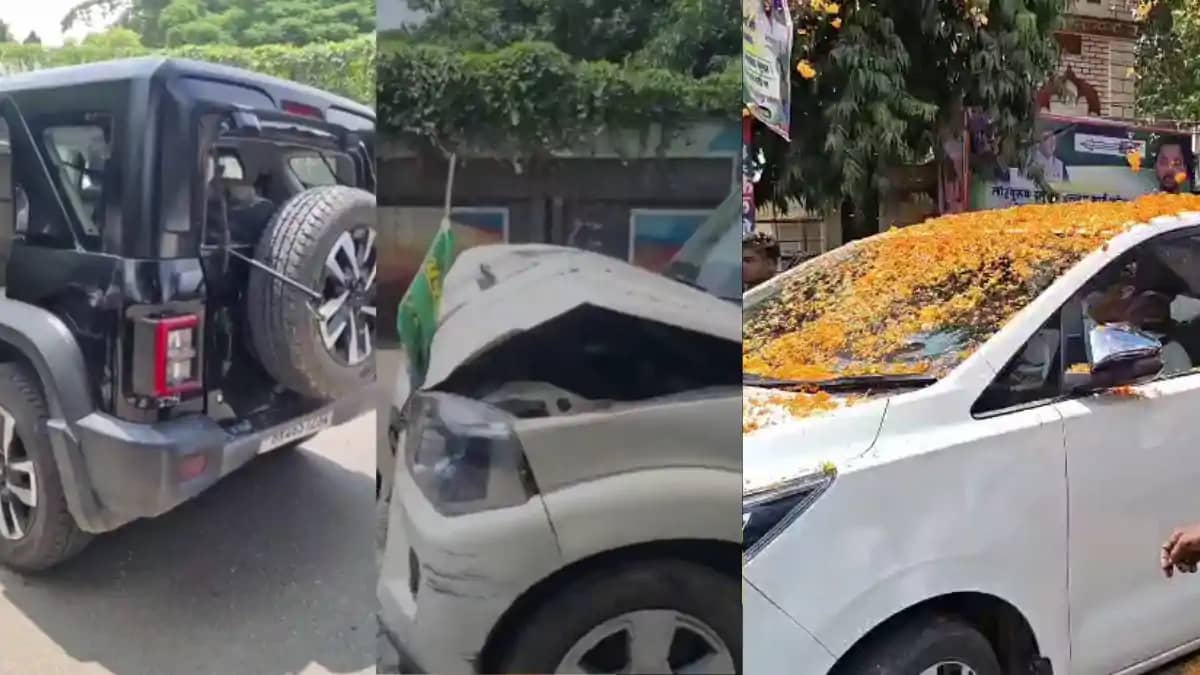 निशांत के काफिले में बड़ा हादसा, आपस में टकराए वाहन, सरदार प निशांत के काफिले में बड़ा हादसा, आपस में टकराए वाहन, सरदार प