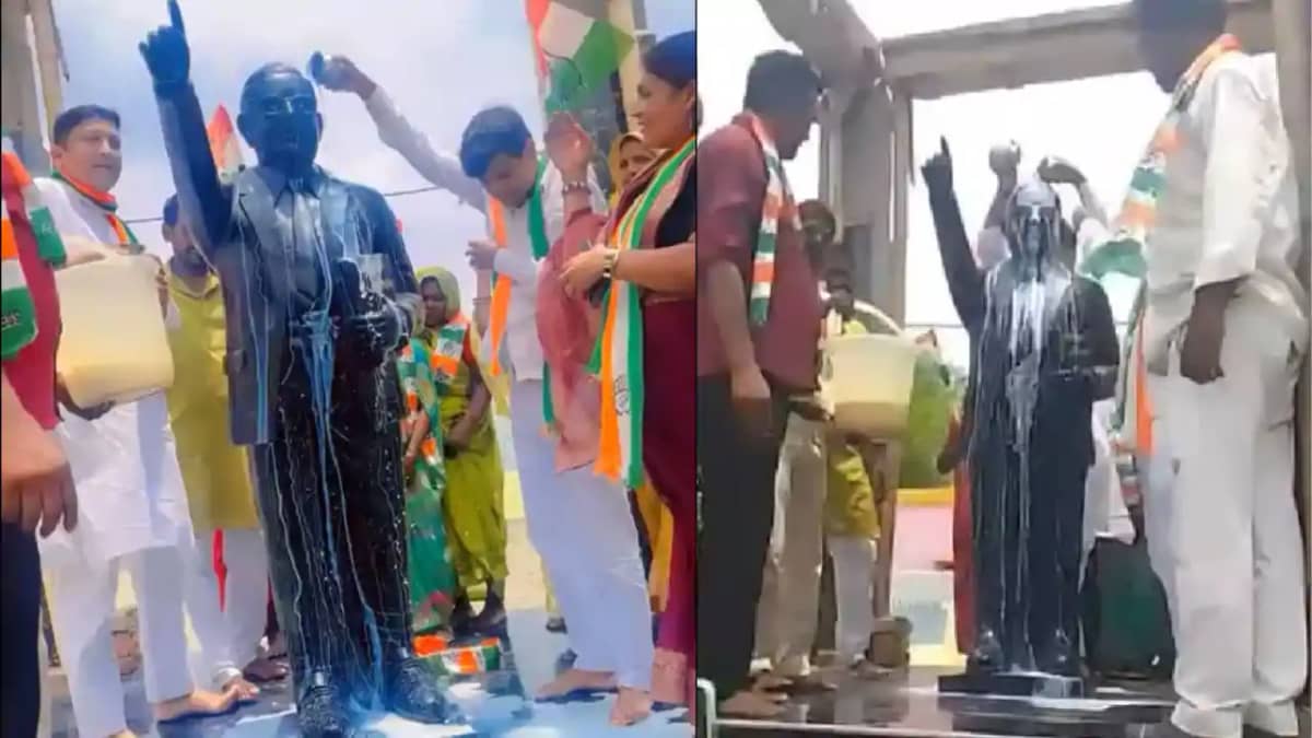 Bihar Politics - बाबा साहेब की जिस प्रतिमा का सम्राट चौधरी न Bihar Politics - बाबा साहेब की जिस प्रतिमा का सम्राट चौधरी न