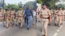 Patna Bikram police flag march Patna Bikram police flag march