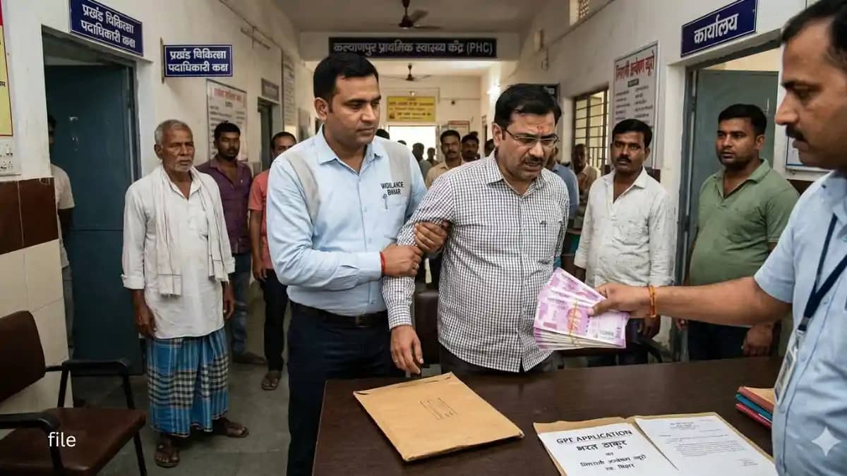 Bihar News : सरकारी अस्पताल के बड़ा बाबू को निगरानी की टीम ने Bihar News : सरकारी अस्पताल के बड़ा बाबू को निगरानी की टीम ने