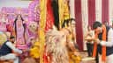 Samrat Choudhary prayed to Goddess Durga Samrat Choudhary prayed to Goddess Durga