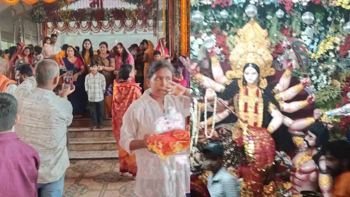 महाअष्टमी पर भक्तिमय हुआ माहौल: मंदिरों और पूजा पंडालों में महाअष्टमी पर भक्तिमय हुआ माहौल: मंदिरों और पूजा पंडालों में