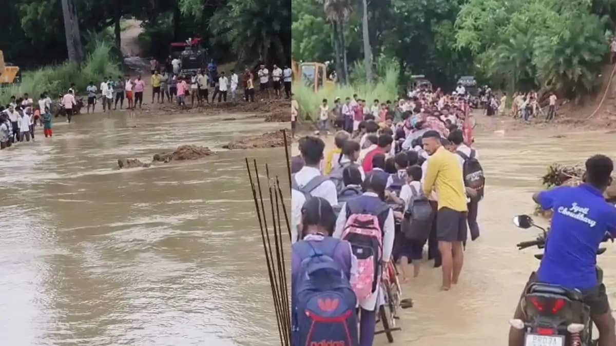 भोजपुर में क्षेर नदी पर निर्माणाधीन पुल का डायवर्जन डूबा : क भोजपुर में क्षेर नदी पर निर्माणाधीन पुल का डायवर्जन डूबा : क