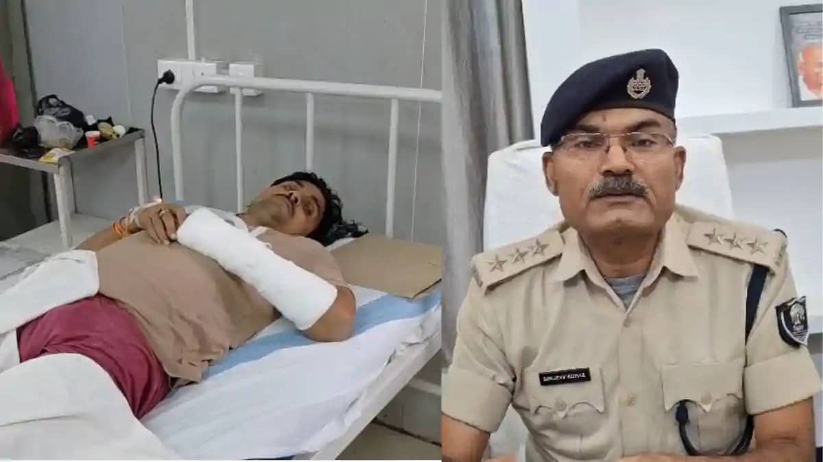 गिरफ्तारी से बचने के चक्कर में छत से कूदा गांजा तस्कर हुआ गं गिरफ्तारी से बचने के चक्कर में छत से कूदा गांजा तस्कर हुआ गं