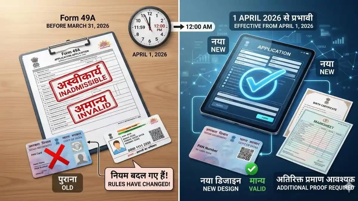 PAN Card New Rules 2026: 1 अप्रैल से बदल जाएंगे पैन कार्ड ब PAN Card New Rules 2026: 1 अप्रैल से बदल जाएंगे पैन कार्ड ब