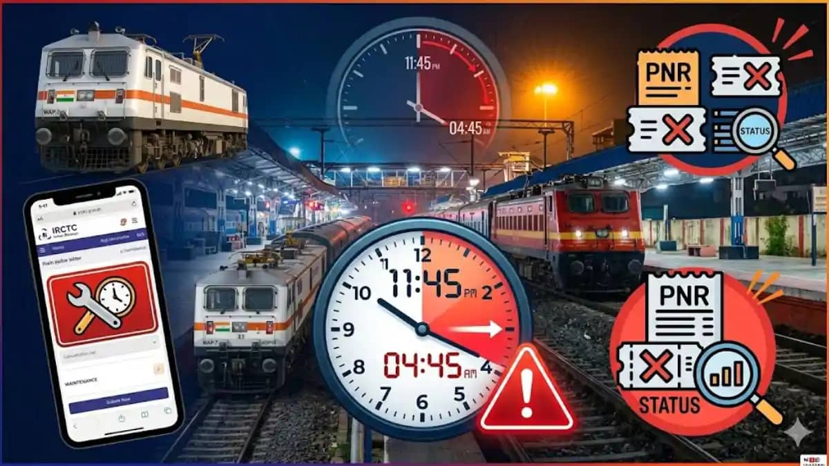 26-27 मार्च की रात ठप रहेंगी रेलवे की सेवाएं; टिकट बुकिंग से 26-27 मार्च की रात ठप रहेंगी रेलवे की सेवाएं; टिकट बुकिंग से