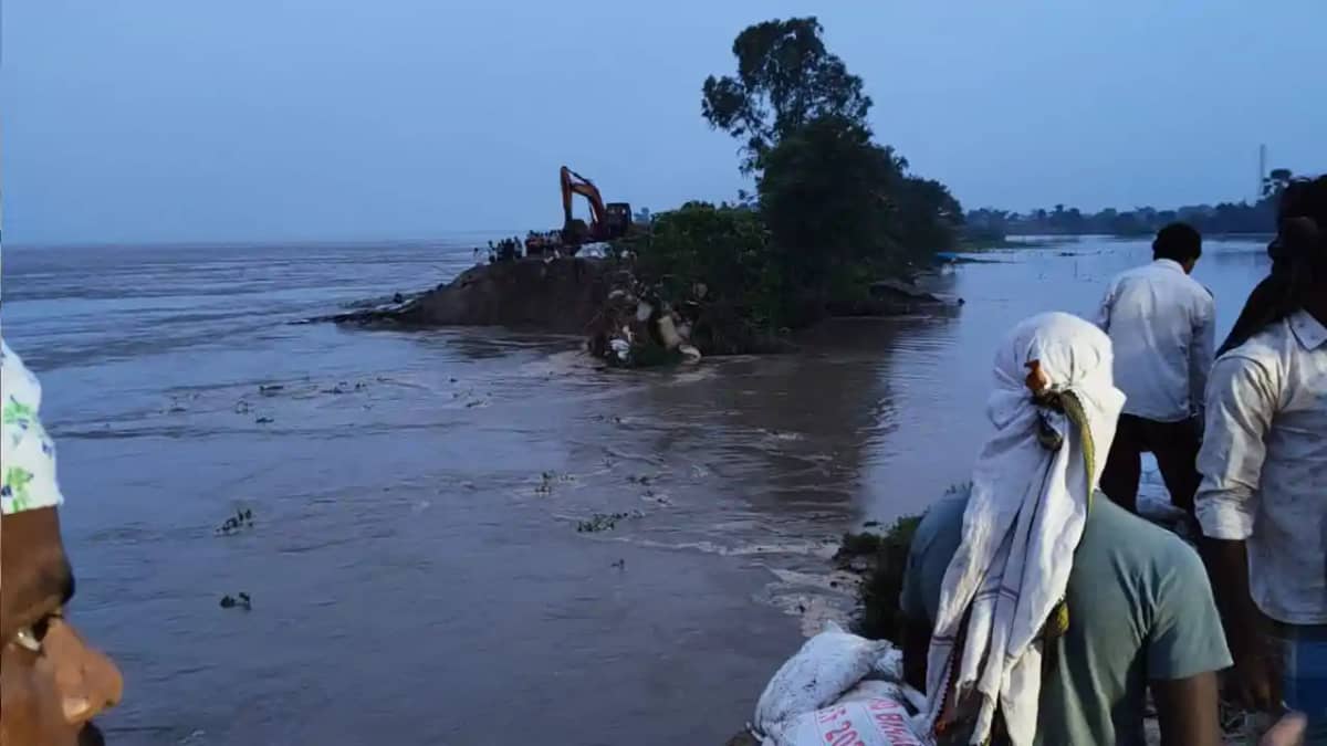 60 Metre Embankment Erodes in Naugachhia as Ganga Level Rise 60 Metre Embankment Erodes in Naugachhia as Ganga Level Rise