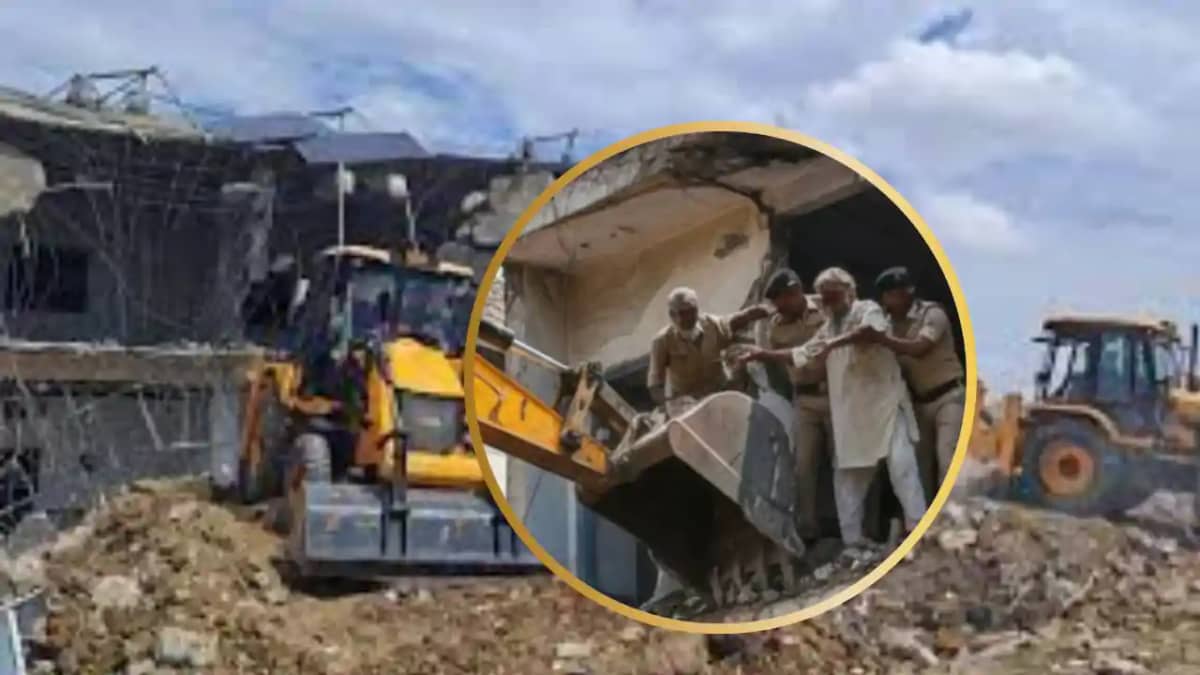 Uttarakhand Elder Rescued from Crumbling Roof by JCB Uttarakhand Elder Rescued from Crumbling Roof by JCB