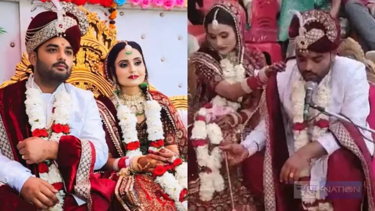 अपनी शादी में दूल्हे ने खुद करने लगा मंत्रोच्चारण, विवाह मंड अपनी शादी में दूल्हे ने खुद करने लगा मंत्रोच्चारण, विवाह मंड