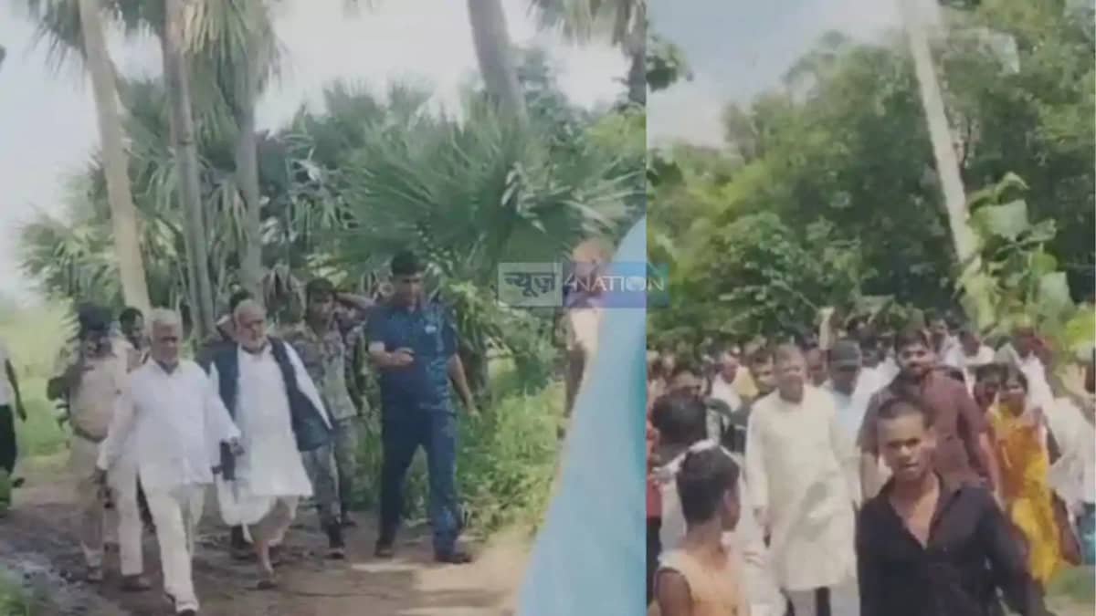 मंत्री श्रवण कुमार और विधायक पर ग्रामीणों का हमला, एक किलोमी मंत्री श्रवण कुमार और विधायक पर ग्रामीणों का हमला, एक किलोमी