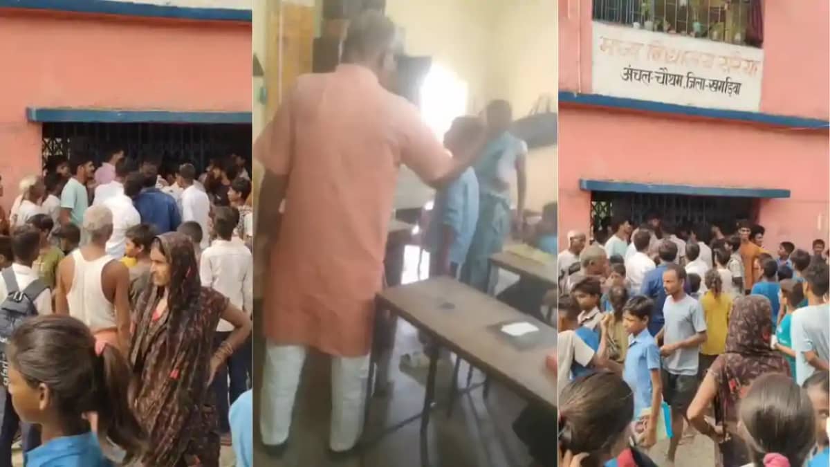 Bihar News : खगड़िया के सरैया मध्य विद्यालय में मिड-डे मील म Bihar News : खगड़िया के सरैया मध्य विद्यालय में मिड-डे मील म