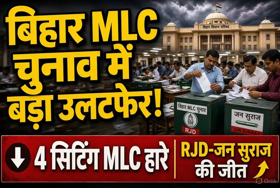 Bihar MLC Election Results:बिहार MLC चुनाव में बड़ा उलटफेर! Bihar MLC Election Results:बिहार MLC चुनाव में बड़ा उलटफेर!